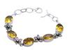 Citrine Gemstone Silver Plated Handmade Bracelet Jewelry BR 122
