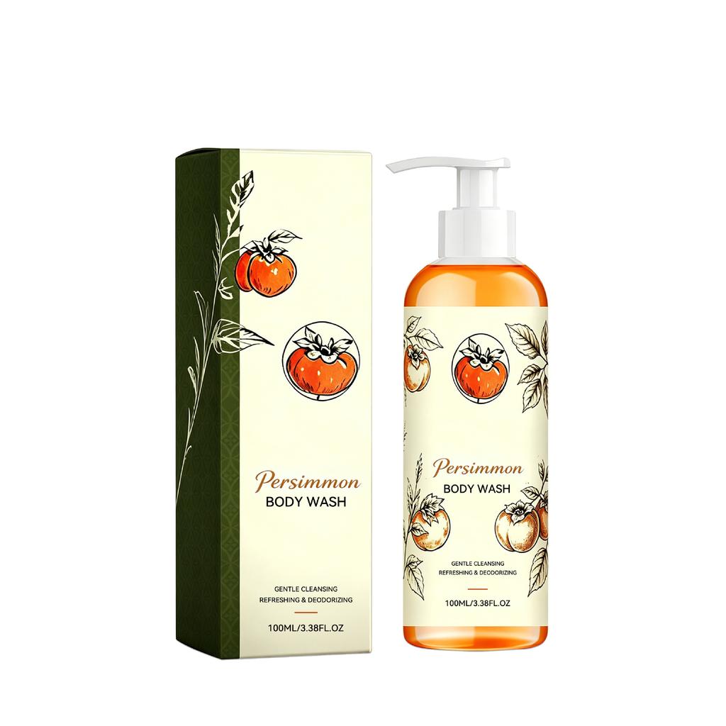 Persimmon Refreshing Body Wash Gentle Cleansing Skin Fresh Scent Moisturizing Hydrating Non-Sticky 500ml