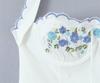 European & American Style Women's Embroidered Halter Bodycon Mini Dress