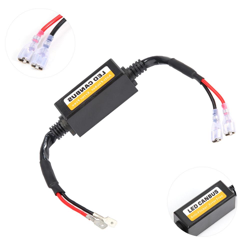 1Pair H1 H3 Canbus LED Headlight Decoder Device Anti Flicker Resistors Error Canceller