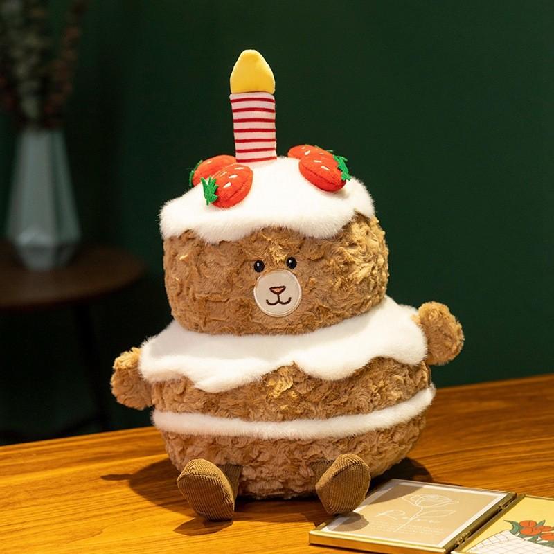 

Cake Strawberry Birthday Bear Doll Cute Plush Bear Doll Birthday Gift Girls