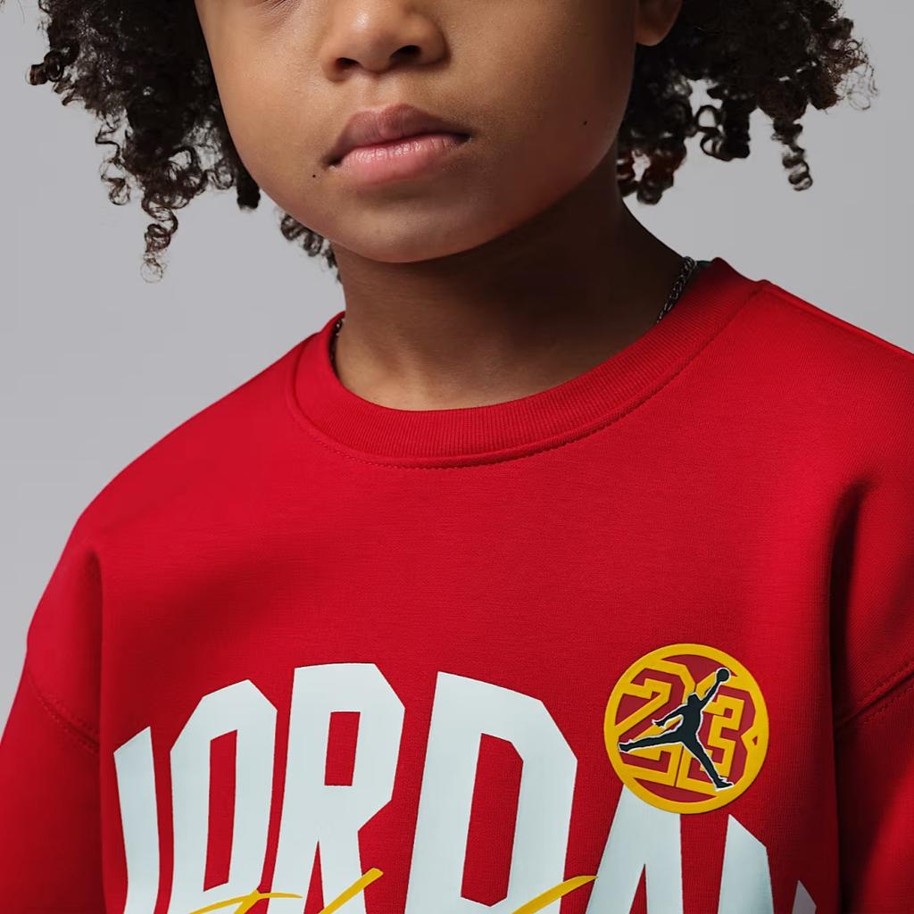 Jordan Dynasty Interlock Flight Casual Soft Knit Fitness Red Kids hoodies IU5311-687