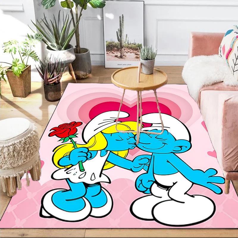 Blue Smur-f Characters Area Rug Suitable for Indoor And Outdoor,Carpets for Kitchens, Homes, Offices, Living Rooms,Home Decor,Christmas Gift