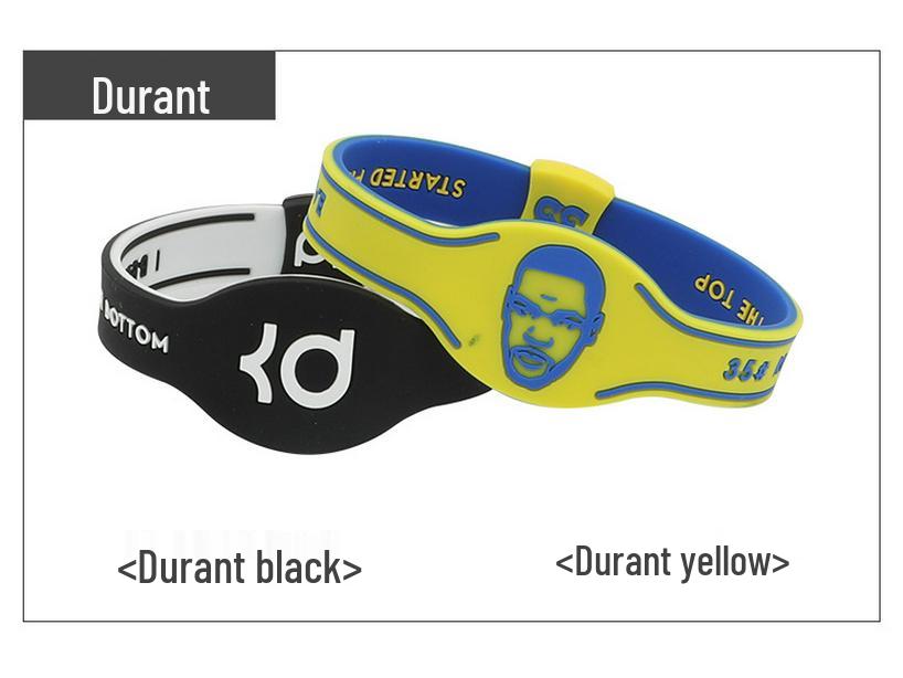 Kevin Durant Autographed Douyin Warriors Silicone Wristband Gift Bracelet with 'God Hand' KD Ring - Collector's Edition