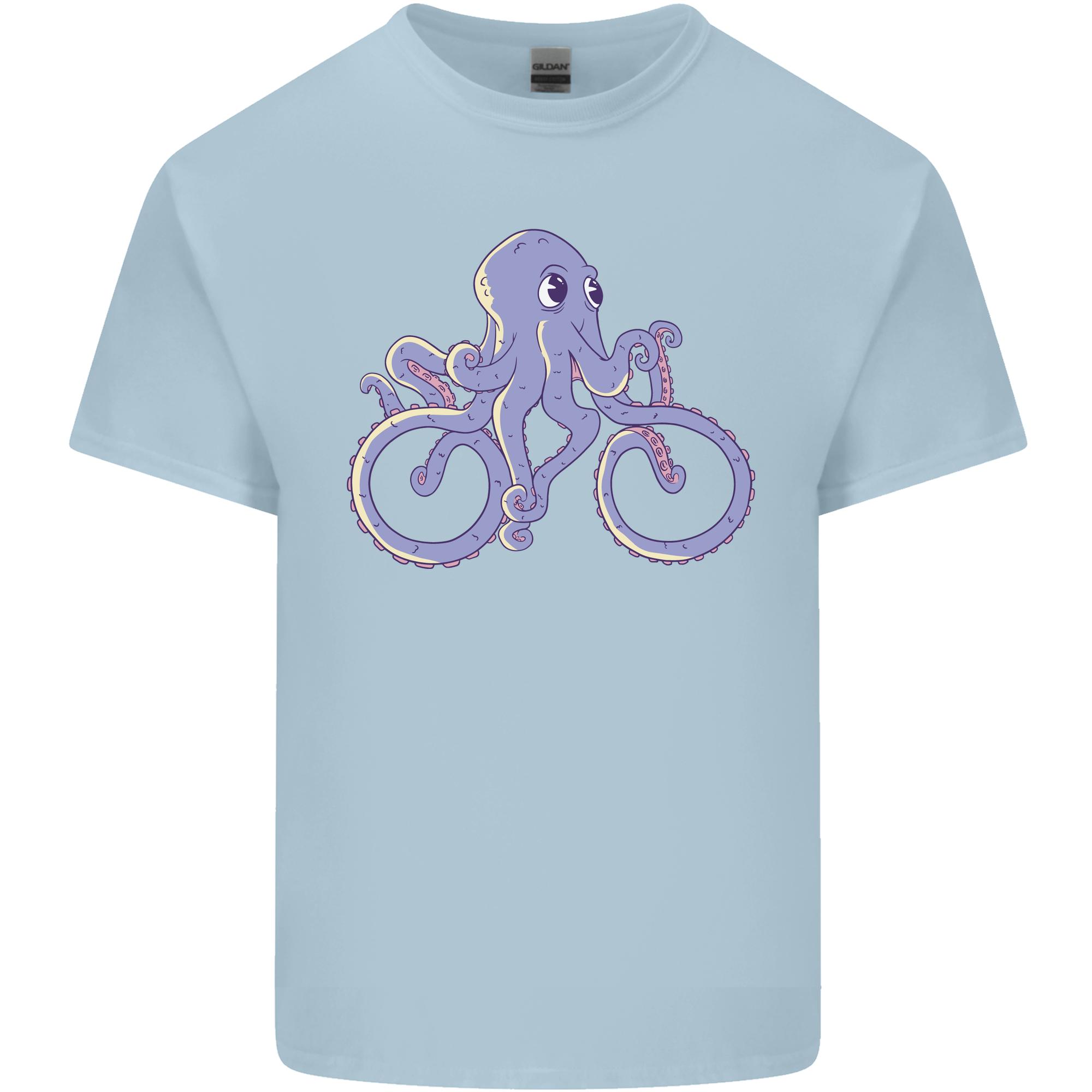 A Cycling Octopus Funny Cyclist Bicycle Unisexs Light Cotton TShirt S