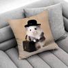 Funny Sad Hamster Meme Throw Pillow Case For Square Bedroom Pillowcase Cover