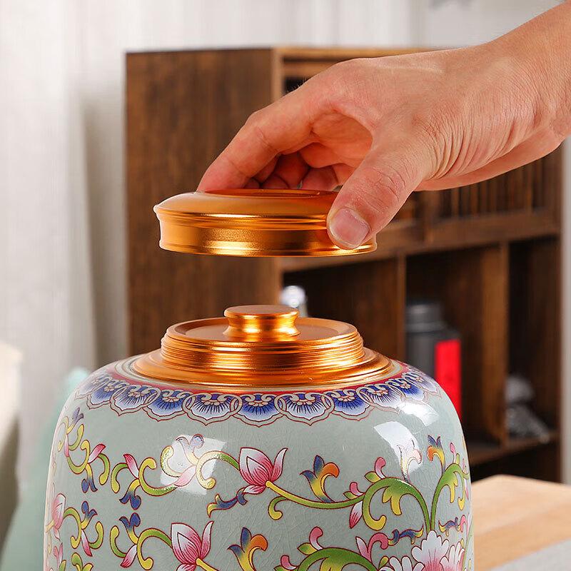 Enamel Tea Caddy Gift Set