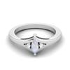 925 Sterling Silver 0.29 Cts Marquise Shape Moonstone Three Stone Wedding Women Ring