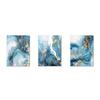 3 Pcs Gold Foil Blue Marble Texture Luxury Poster Prints Pictures Teal Watercolor Wall Art Canvas Painting for Modern Home Decor