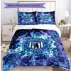 Hertha BSC FC Set Biancheria da Letto Stampato 3 Pezzi Traspirante Copripiumino con Federe Biancheria da Letto Decorativa per Camera da Letto Casa