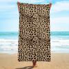 Custom Leopard Print Beach Towel Animal Pattern Quick Dry Microfiber Large Bath Towel For Women Men Summer Beach Pool Party