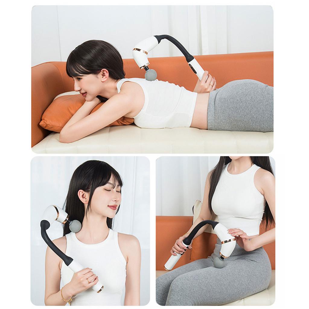 Fascia Guns Electric Massage Guns with Extension Handle Percussion Massager Hammer for Back Neck Waist Leg Back Massager