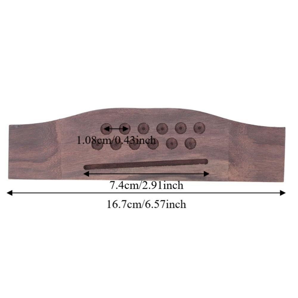 Ponte Acustico in Palissandro Colore Legno Parti per Chitarra Chitarre Acustiche a 12 Corde