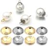 50-100pcs/lot 3 4 5 6 8mm Stainless Steel Round Bead Caps Spacer Beads For Jewelry Making DIY Charms Bracelet Supplies Accessory