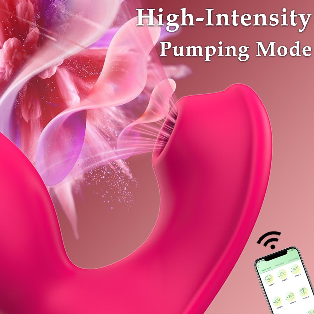 APP Control G Spot Dildo Vibrators Clitoral Stimulator Adult Sex Toys with 9 Thrusting & Vibration Modes, for Women Couples