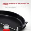 KOSUN Korean Style Frying Pan Round Double Ear Seafood Stew Pot Nonstick Durable Stir Fry Rice Cake Pot for Household Cooking