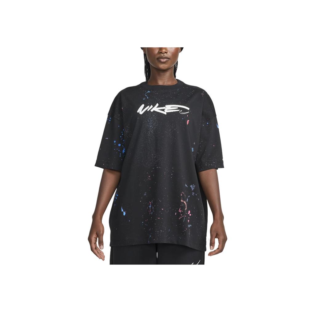 Nike Maglietta Oversize X Futura da Donna Breaking (Dimensionamento dell'Asia) Abbigliamento Streetwear da Donna Nera FZ0284010