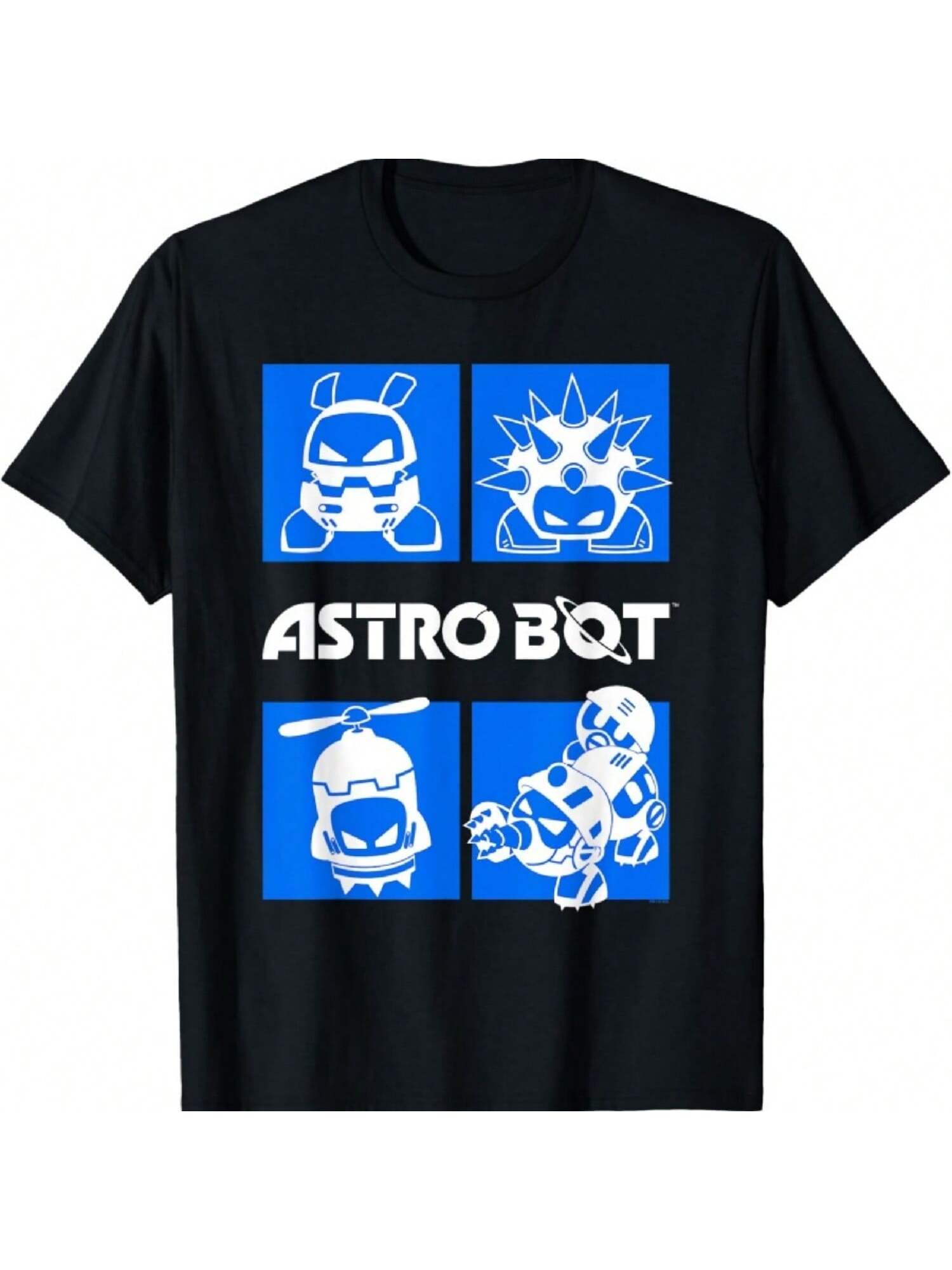 Футболка Playstation с врагами из видеоигры Astro Bot S разноцветный