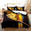 3D Digital Printing Bedding Four-Piece Set Three-Piece Set Parrot Bed Sheet Quilt Pillow