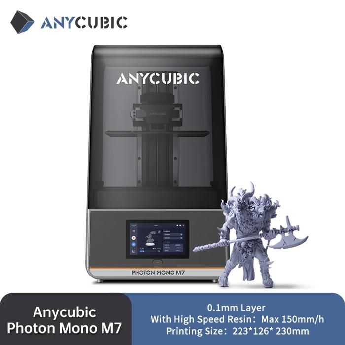 Imprimante 3D, Vitesse Max 150mm/h, Taille d'Impression 223x126x230mm, Photon Mono M7