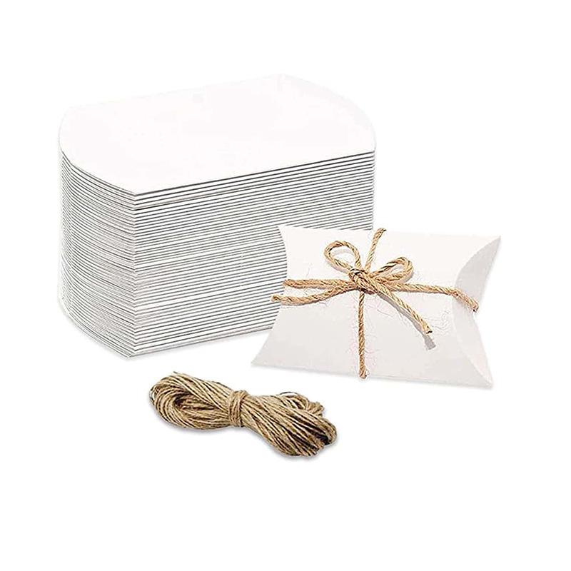 Kraft Pillow Candy Box for Wedding Gift Packaging
