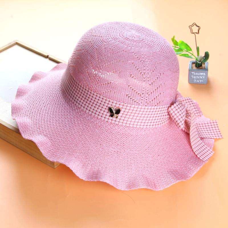 Women's Fashionable Sun Protection Wide Brim Straw Hat for Summer Beach and Scenic Outings