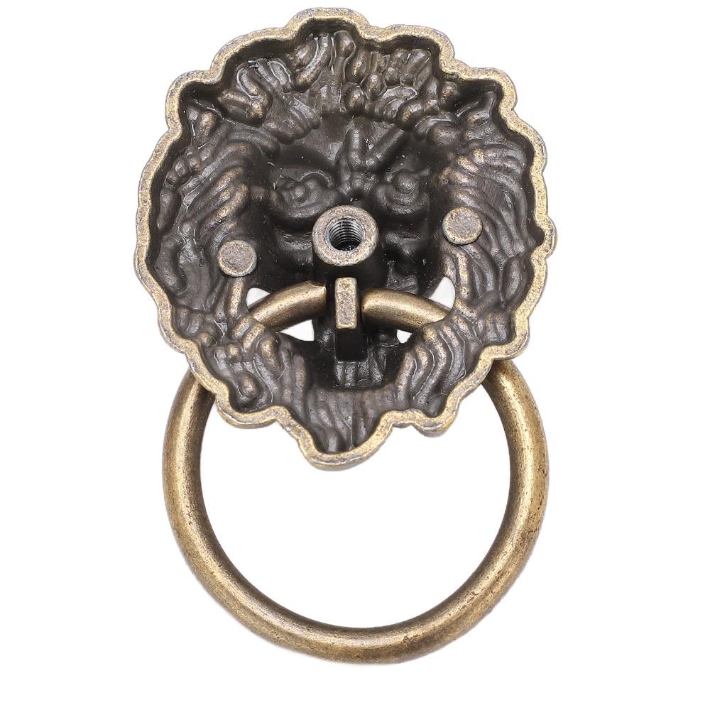 10pcs Metal Material Lion Head Pulls Antique Bronze Finish Drawer Pull Handles For Cabinets