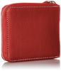 [Kitamura] Bifold Wallet Round Zipper Type YH0083 Stitch 70912 Red/Ivory [Red]