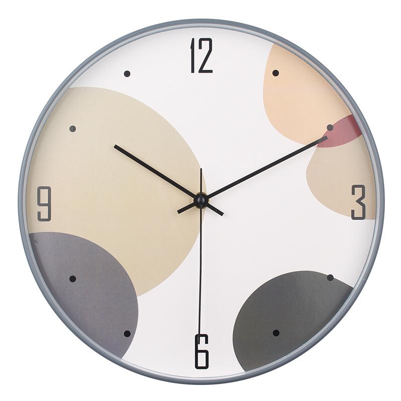 12-inch Clock Wall Clock Living Room Fashion Creative Home Bedroom Clock Modern Simple Silent Quartz Clock