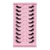 Charming and Sophisticated Fox-style Oblique Flying False Eyelashes, Half Eyelashes, Thick and Curly, Pack of Ten for Makeup