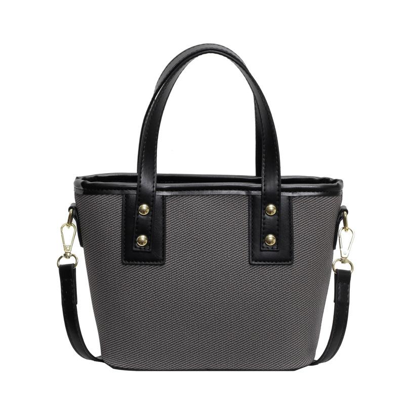 Hand Carry Textured Bucket Bag Women's Autumn New Fashion Shoulder Bag Casual Shoulder Women's Bag