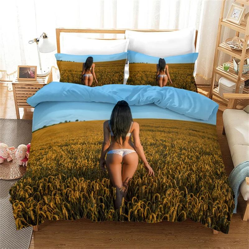 Sexy Beauty Bedding Set Adults Winter Duvet Cover Sets Kids,twin Full Queen King Bedroom Set Fashion Girl Quilt /Comforter Cover