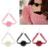 Soft Flower Tie Cravat Necklace Wedding Jewelry Gift for Women Teens Girls