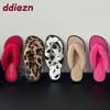 Fashion 2025 New Female Summer Beach Slides Flip flops Fashion Flock Women Flats Slippers Round Toe Ladies Flats Slippers Sandals Shoes