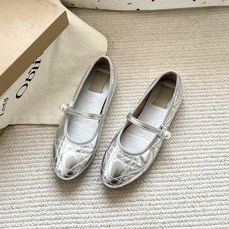 Fashion Flat Mary Jane Shoes Women's New Spring Everything with A Slip-on French Evening Shoes Soft Sole Gentle Single Shoes