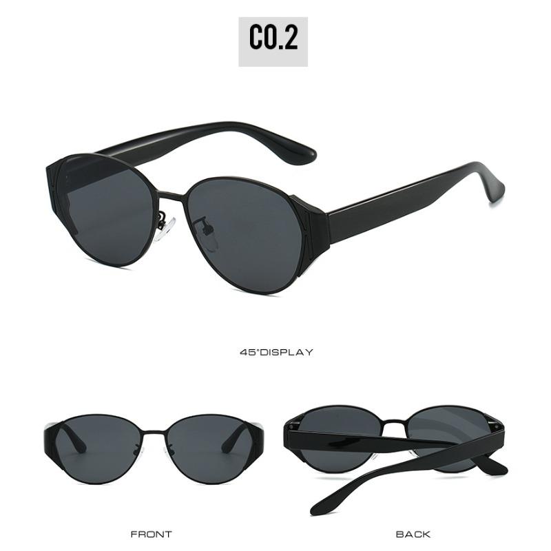 New High Quality Men Women Metal Frame Sunglasses Unisex Designer Fashion Sun Glasses Oval Unisex Stylish Eyewear Shades Uv400