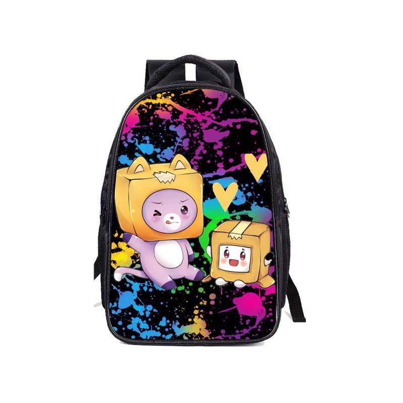 Lankybox Cartoon Lunch Bag Set 3 Piece Shoulder Backpack Package