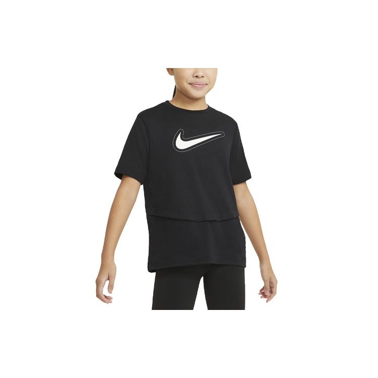 

Nike Dri-Fit Trophy Logo Printed Crew Neck T-Shirt Kids tops Black DA1096-010 M