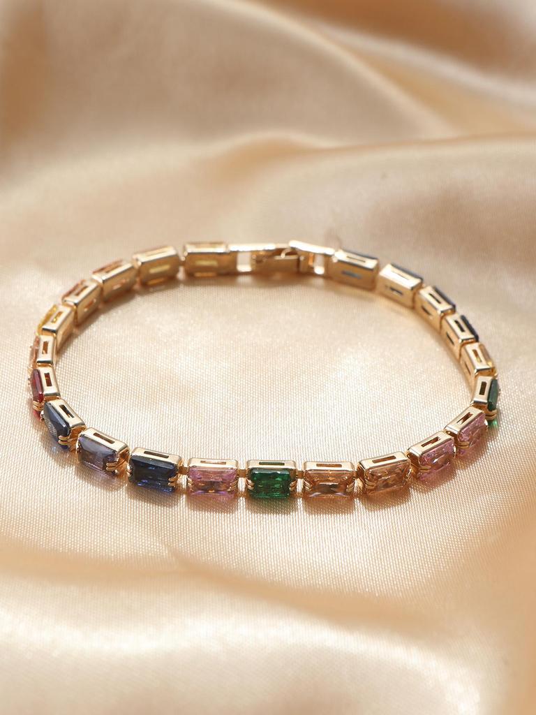 European & American Light Luxury Zircon Tennis Bracelet - Crystal Qixi Gift