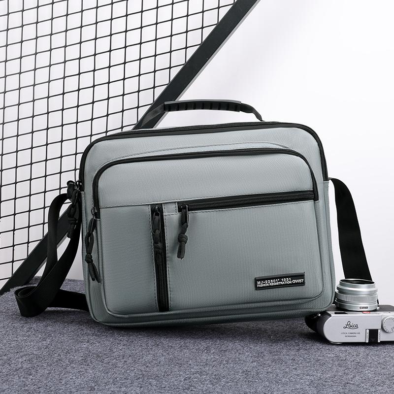 Men's Large Capacity Waterproof Shoulder Bag – Wear-Resistant Crossbody Messenger with Multi-Pockets for Business