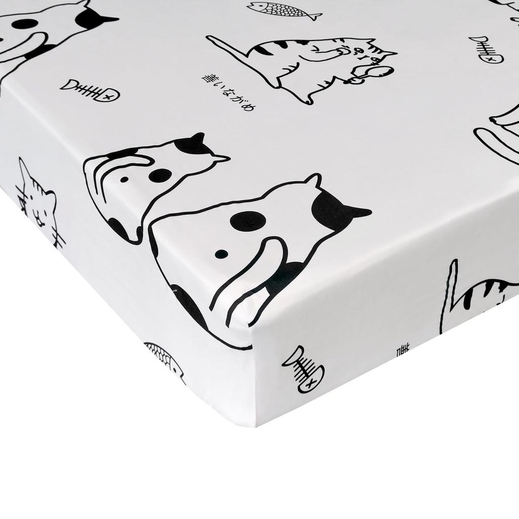 Cat Pattern Bed Hat Three-Piece Digital Printing Home Bedding Bed Hat Three-Piece Set Children And Adults