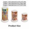 4-Layer Hair Accessory Organizer Transparent Dust-proof Powder Puff Box Rotating Cosmetic Storage Rack Girls' Jewelry Storage