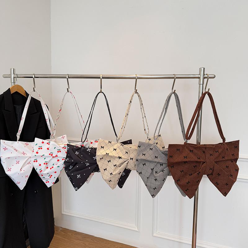 Cute Cherry Underarm Bag Summer New 2025 Fresh Literary Versatile Shoulder Bag Personalized Bow Messenger Bag
