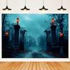 Graveyard Skull Background Ghosts 2025 Halloween Party Horror Night Theme Wall Decoration Banner Baby Backdrop Studio Photo Prop