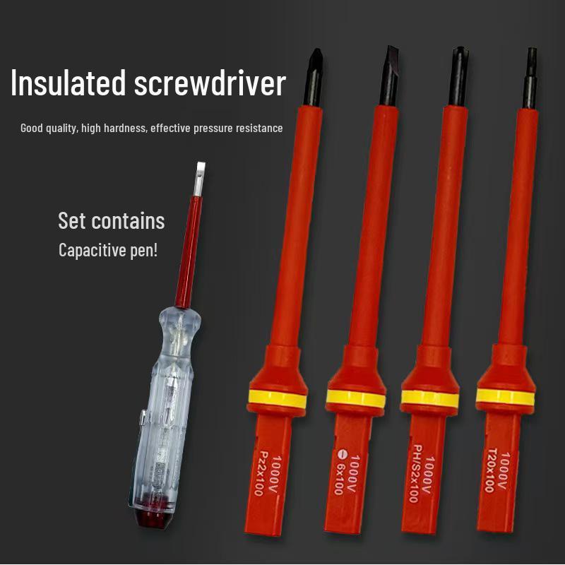 13-Piece Insulated Electrician's Screwdriver Set - Professional Hardened Tools