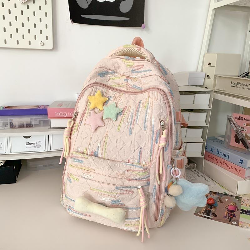 Schoolbag High-value schoolbag for female junior high school students Korean version Mori large-capacity backpack for high school students Fashion 