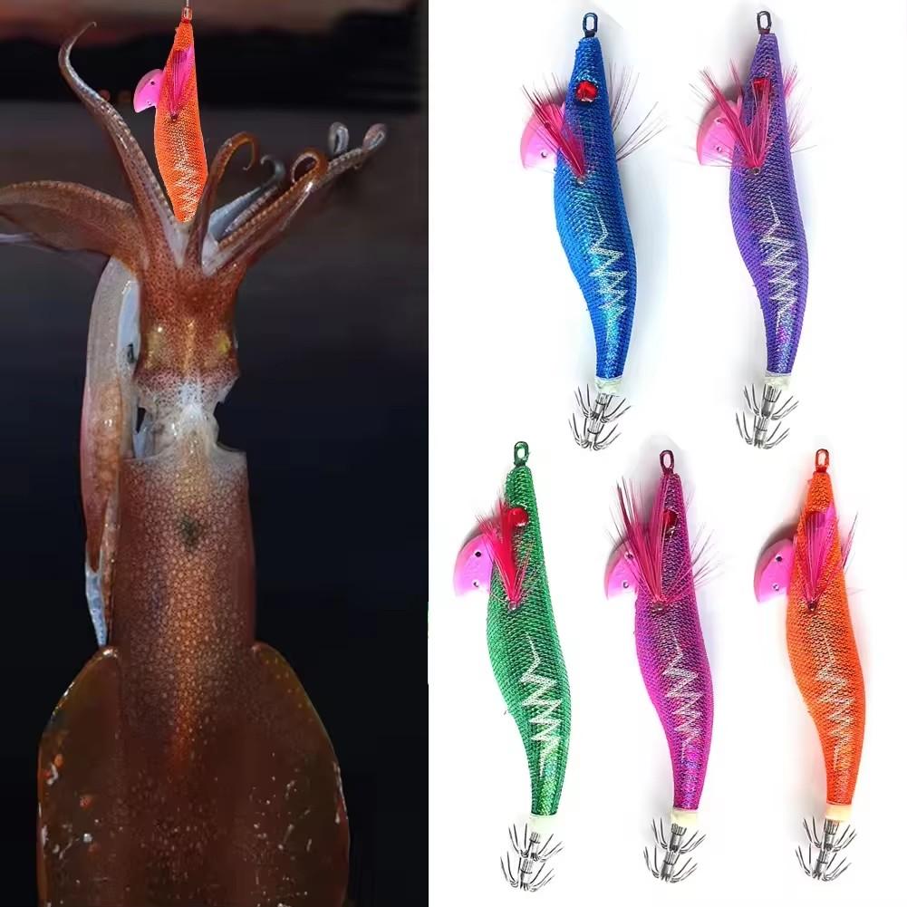 Daoyu Realistic 3.5# Strong Hook Metal Lure Squid Fishing Bait Luminous EGI Jigging for Trolling Fishing Trusted Factory
