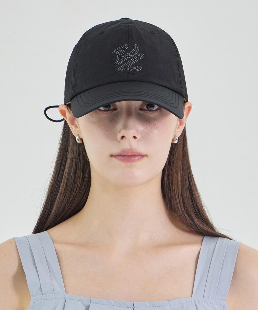 Bajal Flow Vz Nylon Stitch Patch Ball Cap Black