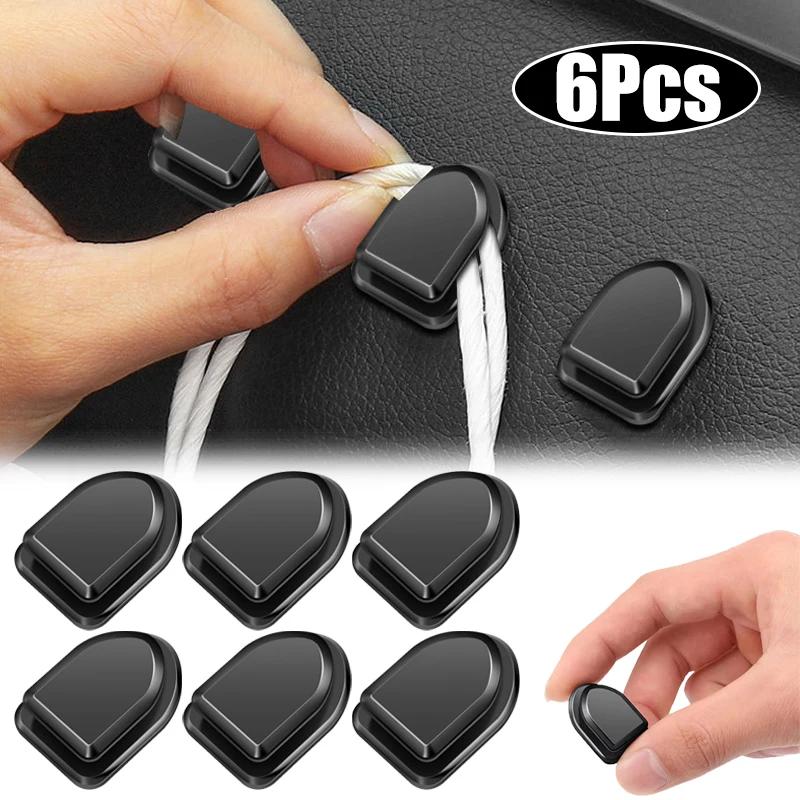 Neue Auto-Haken Organizer Aufbewahrung für USB-Kabel Kopfhörer Schlüsselaufbewahrung 1/2/6 Stück Selbstklebender Wandhaken Aufhänger Auto Befestigungsklammern
