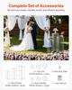Wedding Flower Stand, 3PCS 60/75/90cm Round Cylinder Plinth, Clear Pedestal Stand with Transparent Acrylic Lid, Cylindrical Pedestal Stands for